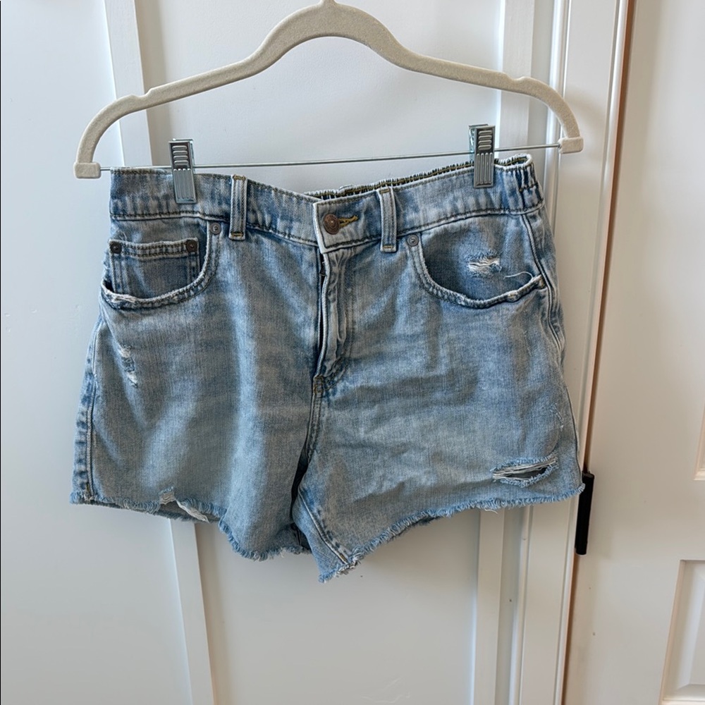 Aerie Blue Jean Shorts Distressed Cut-Offs